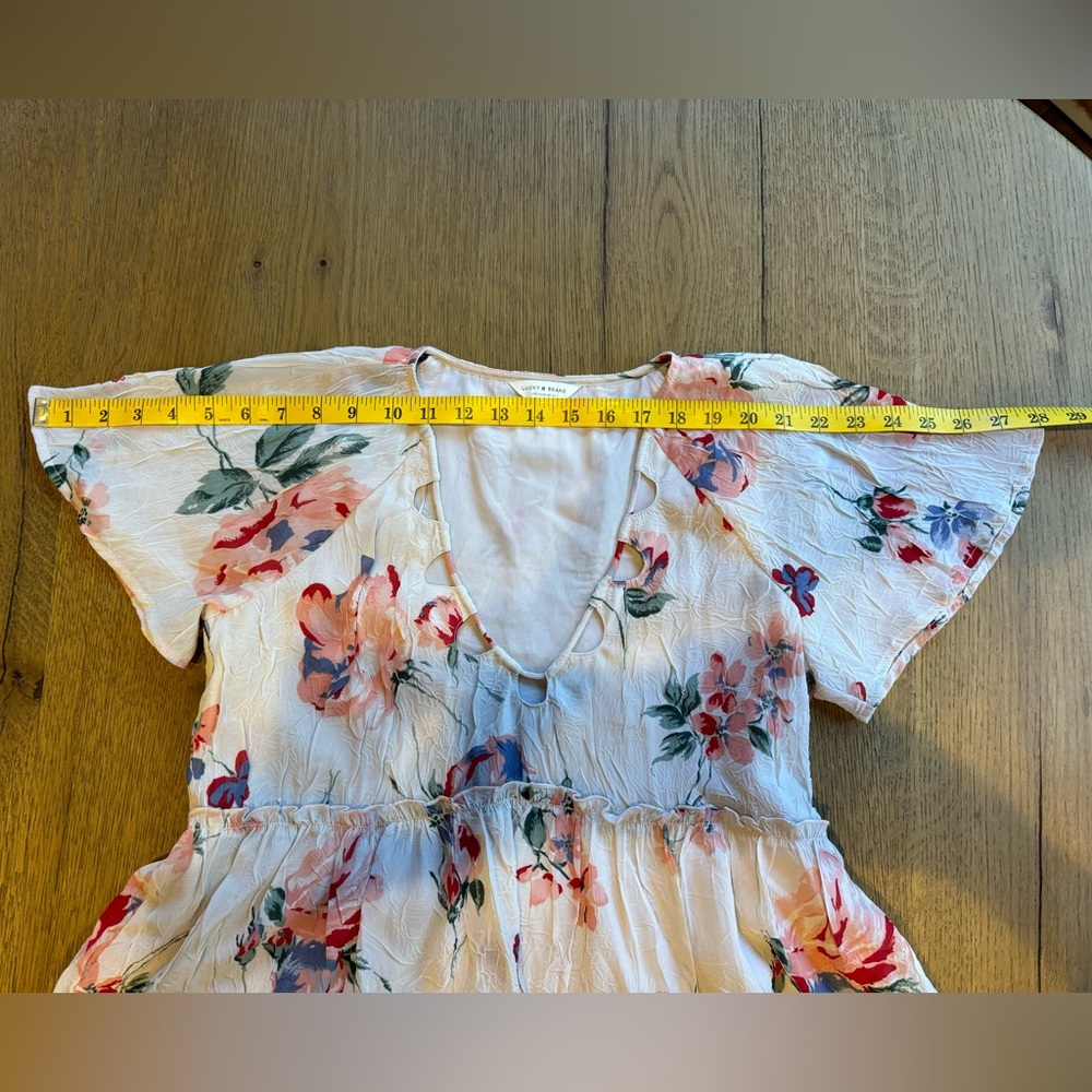 Lucky Brand / Floral Peasant Blouse Sz S - Picture 5 of 11